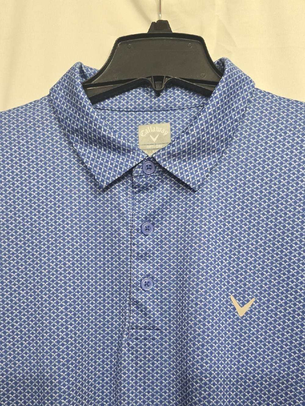 Callaway Opti-Dri Men's XXL Blue Polo Shirt Geometric - Picture 4 of 8